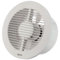 EUROPLAST 6 inch White Bathroom Extractor Fan - Wall & Ceiling Mount - 150mm Round Front - Water Resistant - 46W, 2.1E+3 rpm, 25dB