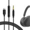GEEKRIA QuickFit USB-C Digital to Audio Cable with Mic Replacement for Sony MDR-1000X XB950BT WH1000XM2 /- Type-C Replacement Stereo Cord with Microphone and Volume Control (Black, 5.6ft)