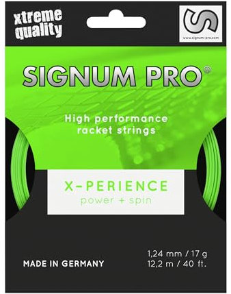 Signum Pro Unisex – Erwachsene Xperience Saitenset 12m-Neongrün Tennis-Saite