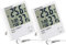 PEARL Scheibenthermometer: 2er-Set Digitale Thermometer & Hygrometer mit Außensensoren (Scheibenthermometer außen, Max Min Thermometer, Kühlschrank Alarm)