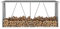 Festnight Capanno Capannone Legname Legna da Giardino in Metallo Acciaio Zincato 330x84x152cm Scaffalatura in Metallo Antracite Capanno Box