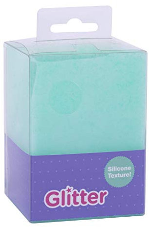 Apli 18756 - Pot à crayon en silicone de la gamme Glitter Collection - Couleur: VERT - Dimensions: 70x70x95 mm