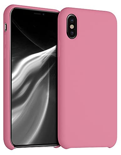 kwmobile Hülle kompatibel mit Apple iPhone X Hülle - Silikon Handy Case - Handyhülle weiche Oberfläche - kabelloses Laden - Sweet Candy