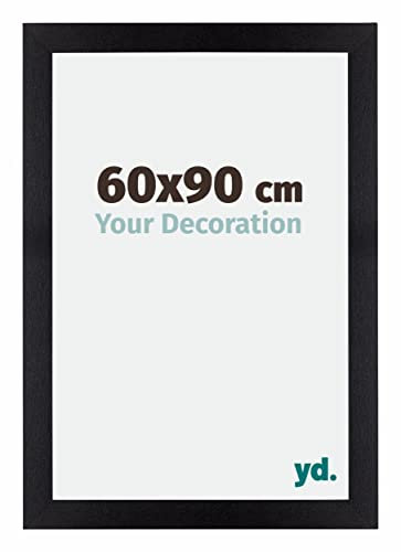 yd. Your Decoration - Cadre 60x90 cm - Noir Mat - Cadres Photo en MDF Avec Verre acrylique - Anti-Reflet - Cadre 60x90 - Mura