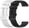 Huwokxix 22mm Watch Strap Compatible with Fossil Gen 5 Carlyle/Gen 5 Julianna/Gen 5 Garrett/Gen 5 Carlyle HR,Sport Strap Silicone Replacement Band (White+black)