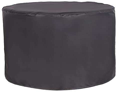 DKLE 60x60cm Abdeckung Gartenmöbel Wasserdicht, Wasserdichtes Schutzhülle Gartentischabdeckung, 420D Oxford Abdeckhaube Gartentische Rund,Schwarz Abdeckplane Gartenmöbel