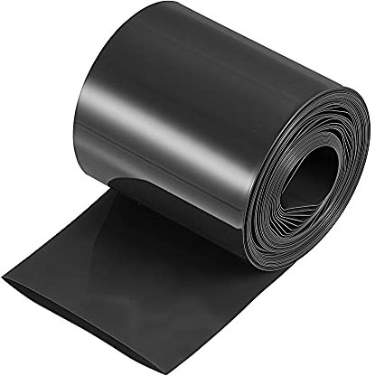sourcing map PVC Schrumpfschlauch Rohr Ersatz 6m 70 mm Flache Akkupack Schwarz