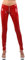 MISS NOIR Damen Wetlook Sexy Leggings S-3XL Lack-Optik Niedrige Taille 4-Wege-Reißverschluss Clubwear Party, Rot (IN505571-RD), 3XL