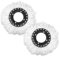 Set 2 Dischi di Ricambio Universali in microfibra per Mocio Mop Rotante, Kit 4 Dischi Testina Sostitutiva Tondo riutilizzabili lavabili (Diametro 16CM) (4)