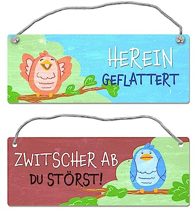 Wendeschild mit Kordel Der Türhänger ist perfekt für Kinderzimmer Hobbyzimmer Büros und fürs Homeoffice um unerwünschte Besucher zu vermeiden. Mit ihrem lustigen Motiv und dem