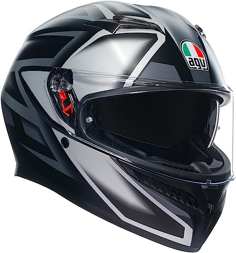 AGV K3 Full Face ECE 22.06 Motorcycle Helmet - Compound, Matt Black / Grey, XL