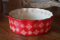 Pirofila rotonda MERRY LARGE, ceramica rosso/beige, diametro 25 cm, altezza 8 cm