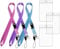3 stück Schnellverschluss-Lanyard, mit 3 Stück wasserdichtem ID-Kartenhalter, drehbarem Schnallen-Lanyard, farbigem Nylon-Lanyard, Bürozubehör, geeignet für Firmen und Ausstellungen