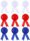 DIVINA VITAE Rosetten Für Gewinner Set 9 Stück Turnierschleifen 1st to 3rd Rosettes Medaillen Bänder Für Sportveranstaltungen Klassenzimmer Talentshows DIY-Partyzubehör (Weiß Blau Rot)