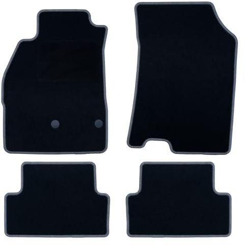 OCC DESIGN - Fußmatten, Sonderanfertigung, passend für Renault Megane III (2009-2016), hochwertiger Teppich, Velours/Polypropylen, Originalverankerung, rutschfest, Absatzpolster, 4 Stück.