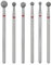 Sibba Juego de 6 brocas para cutículas de acero inoxidable con estuche para manicura, pedicura, taladro de diamante, lima de pulido, cabezales de molienda, herramientas de metal profesional, brocas de