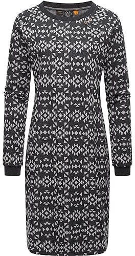 Ragwear Damen Jersey Shirtkleid Langarm Sweatkleid Winterkleid Dassa Aztec XS-6XL