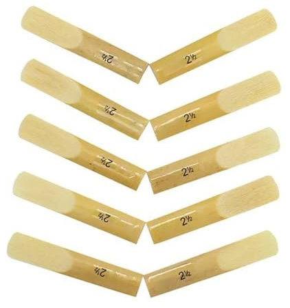 10 Stück Blätter Für Bb-Tenorsaxophon Stärke 2,5 Kompatibel Mit Allen Tenorsaxophonen Saxophon Reparatur Zubehör