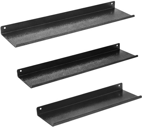 himaly Wandregale 3 Stück, Metall Regal Wand, Badezimmer Regal 30/35/40cm, Schweberegal Wand mit 12KG Starkes Lager, Ausstellungsregale für Wohnzimmer, Küche, Schlafzimmer, Büro