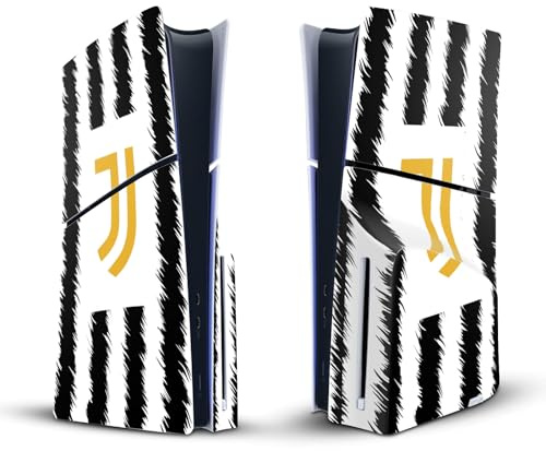 Head Case Designs Licenza Ufficiale Juventus Football Club Home 2023/24 Kit Partita Vinile Sticker Gaming Pelle Adesivo Compatibile con Sony Playstation 5 PS5 Slim Disc Edition Console