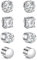 ZKGYUS Magnetischer Ohrstecker Kein Piercing Magnet Ohrringe fake ohrringe für Herren Mann Damen Edelstahl Silber