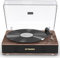 Giradischi con trasmissione a cinghia con altoparlanti incorporati, suono ad alta fedeltà, in vinile, con cartuccia magnetica, riproduzione Bluetooth, uscita wireless e linea RCA