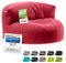 Green Bean Sitzsack Sofa mit Füllmaterial - Lounge im Sitzsack-Design 90x50cm mit ergonomischer Rückenlehne & waschbarem Bezug - Indoor und Outdoor geeignet in Rot