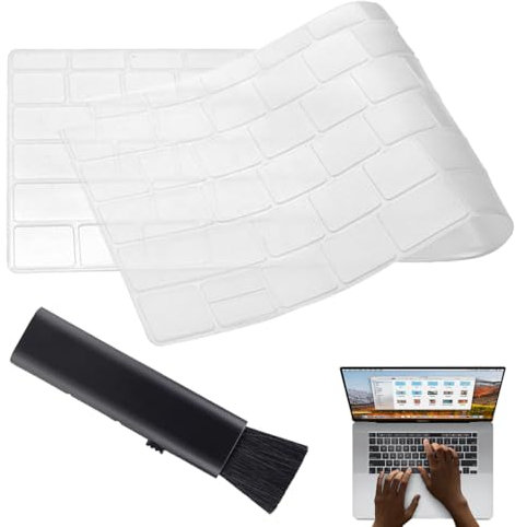 VONJUMA Copritastiera Compatibile Con Macbook Air/Pro A1369/A1466/A1278/A1286/A1425/A1502/A1398 Eu Layout Tpu Con 1 Spazzola Di Pulizia