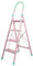 Trittleiter Tragbare Leiter, Engineewarehouse-Leiter Metall Vierstufige Klappleiter Haushaltsleiter/Rosa/45,7 X 73,5 X 145,5 cm