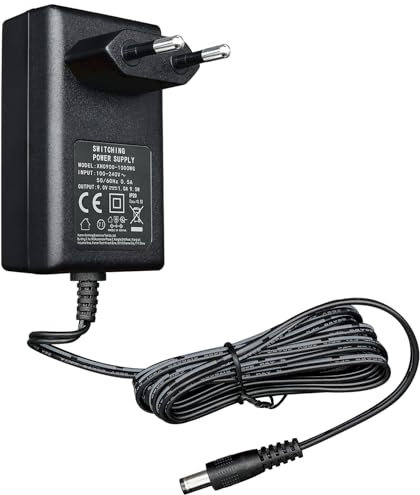 Adaptateur d'alimentation 9 V 1 A/1 000 mA 1,8 m, Prise Adaptateur de Commutation AC 100-240 V vers DC 9 V 1 A 9 W pour Arduino UNO Mega et Autres appareils 9 V, certifié CE