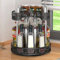 Drehteller Organizer Gewürzregal Drehbar Schwarz: 2 Stöckige 360° Drehbarer Gewürzregal Organizer Küchenregal Arbeitsplatte Küche Gewürzregale Stehend Ohne Bohren (Schwarz)