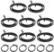 8 Pack Door Handle Spring Replacement Repair Kit, 2-Turn Coil 2.5mm Thick Lever on Rose Door Handle Springs Plus 6 Circlips Home Door Handle Internal Coil Repair Spring Replacement for Doors