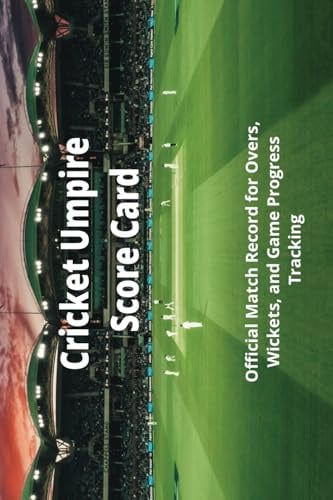 Cricket Umpire Score Card: Official Match Record for Overs, Wickets, and Game Progress Tracking