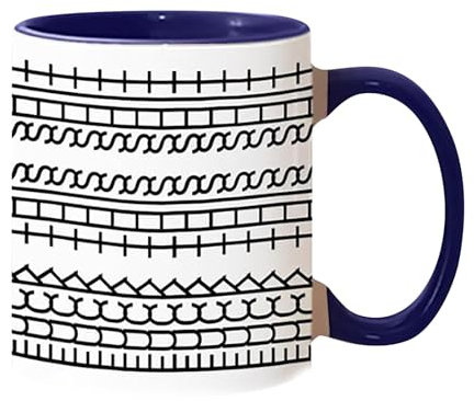 Tasse à café amusante, motif message caché, 325 ml, noir, cadeau fantaisie pour collègues de travail et amis (E)