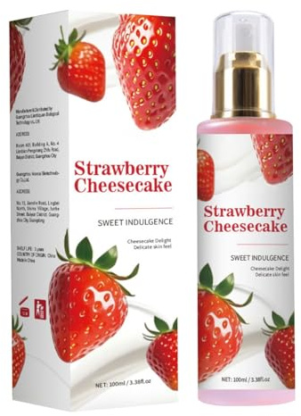 Strawberry Cheesecake Body Mist mit einer zarten Duftwolke, ein Duftträger mit traumhaften Zutaten aus Erdbeeren, ein lang anhaltendes süß duftendes Körperspray für Haut und Haar (1PC)