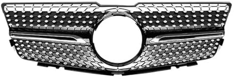 Front Kühlergrill Frills Vorne Racing Grille Für Benz GLK X204 2008-2012 GLK280 GLK300 GLK350 Front Stoßstange Gitter Frontstoßstangen Maske(Diamond-Chrome Black)