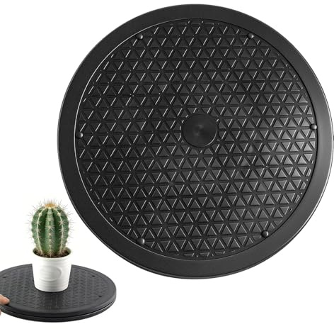 Drehbar Plattform, 30 cm Drehteller Universal 360 Grad Drehscheibe Schwarz Kunststoff Drehplatte Drehbar Plattform für Laptops Monitor TV Lautsprecher Handwerk Pflanzen Küche