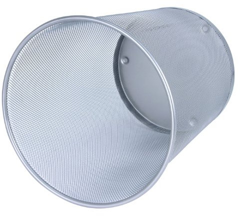 Wedo 065254 Office - Papelera de Metal, Color Plateado