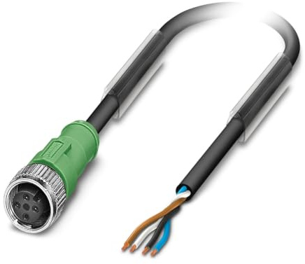 Phoenix Contact SAC-4P- 3.0-PUR/M12FS konfektioniertes Sensorkabel 4-adrig, Buchse gerade/offenes Ende, Länge 3m