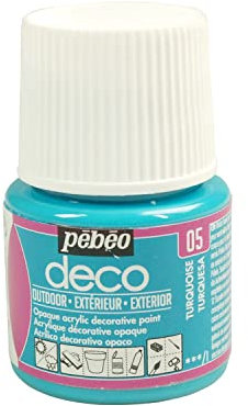 Peinture - Deco outdoor - Turquoise Mat - 45 ml - Pébéo