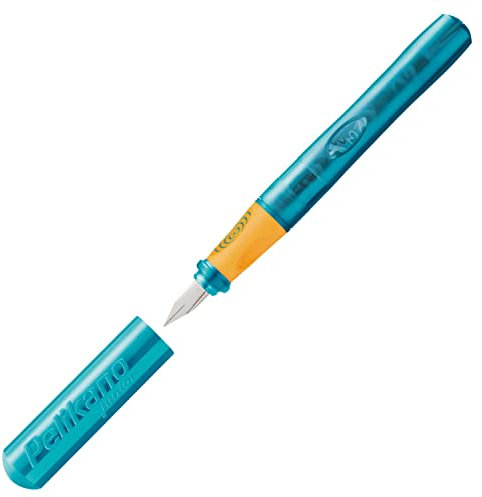Pelikan Füller Pelikano Junior für Linkshänder, Feder L, 1 Set, türkis