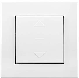 jarolift Design Wipptaster Typ 2 inkl. Außenrahmen, Unterputz-Montage, für Rollladen- & Markisen-Motoren, Weiß, 9er Pack