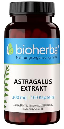 Astragalus Kapseln – 100 Stück hochdosiert mit 300 mg von BIOHERBA PZN 19641902
