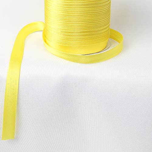 eventkauf Schrägband Rolle Satin 132m x 15mm (Gelb)