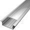 2m Aluprofil DURA (DU) 2 Meter Aluminium Profil-Leiste eloxiert für LED Streifen - Set inkl Abdeckung-Schiene transparent-klar mit Montage-Klammern und Endkappen (2 Meter transparent click)
