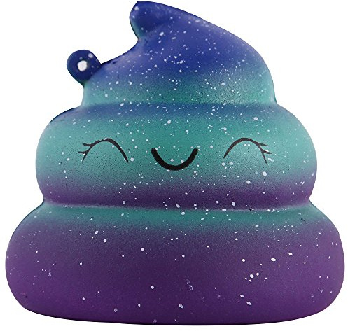 Anboor Squishies Smiling Poo Galaxy Mini Squishy Slow Rising Squeeze Toys Stress Relief Kawaii Soft Squishies Sensory Toys Gift Collection
