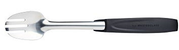 Kitchencraft Mcsalforkblk Masterclass color-coded catering-quality forchetta per insalata, in acciaio INOX, 29 cm (29,2 cm), nero (generale)