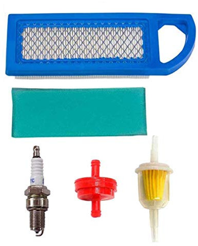 AISEN Pack of Luftfilter mit Zündkerze für Briggs & Stratton 697015 697153 697014 697014 697634 698083 795115 797008 Oregon 30-122 Craftsman 33425 Gy20573 M149171 Benzinfilter 298090