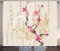 ABAKUHAUS japanisch Rustikaler Vorhang, Letters Sakura Blumen, Wohnzimmer Universalband Gardinen mit Schlaufen und Haken, 280 x 225 cm, Rosa Magenta