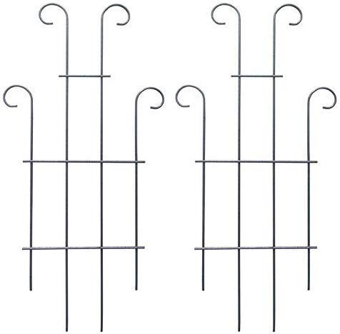 MTB Lot de 2 Panneaux Treillis pour Plantes grimpantes Revêtement Noir 78,7 cm